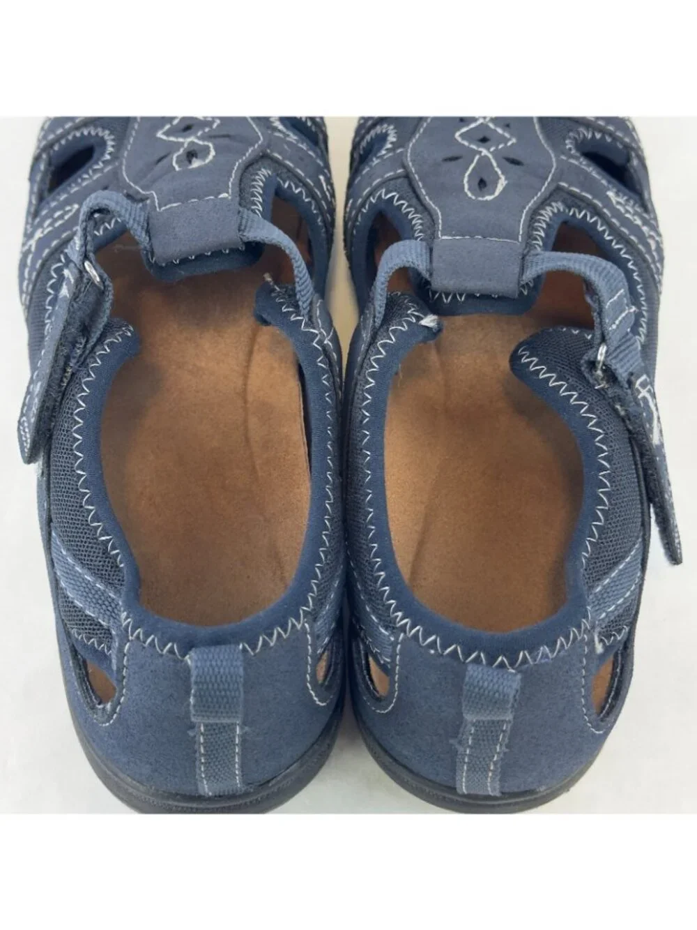Earth Origins Eliah Fisherman Sandals Womens Size 10M Navy Blue Marine Closed - Picture 9 of 14